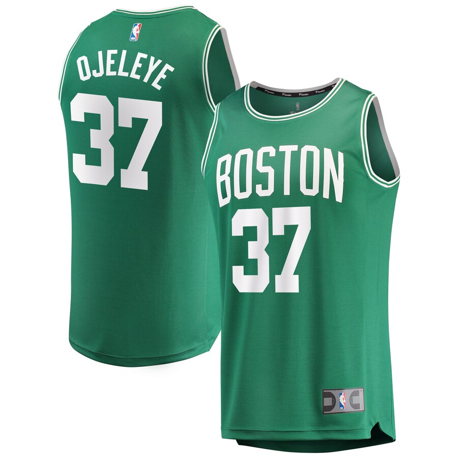 Men's Boston Celtics Semi Ojeleye #37 Fast Break Fanatics Branded Green Replica Player Jersey 2401JHPQ
